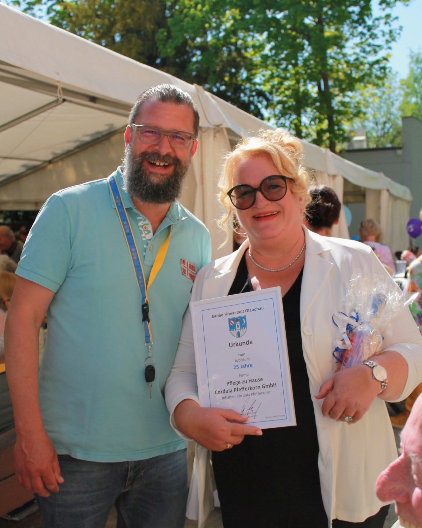 Cordula Pfefferkorn & Oberbürgermeister von Glauchau Marcus Steinhart